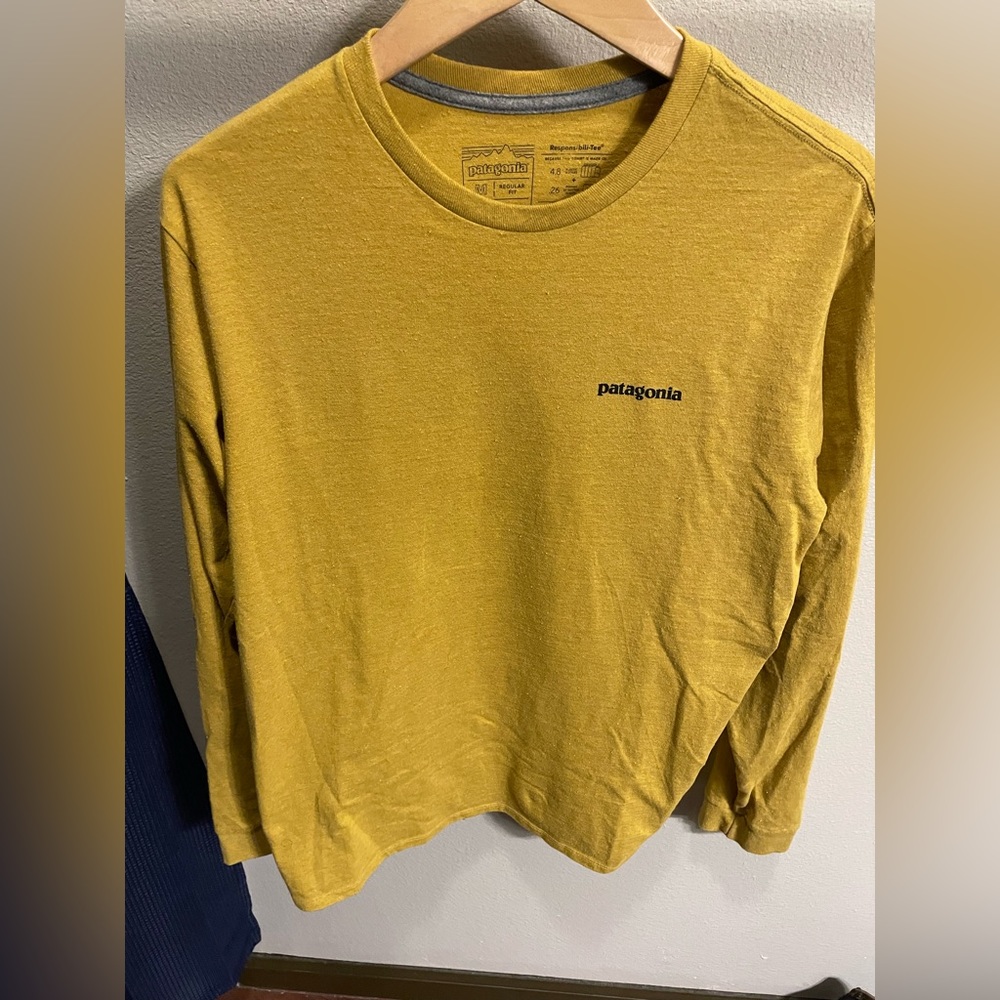 Patagonia Mustard Long Sleeve Tee